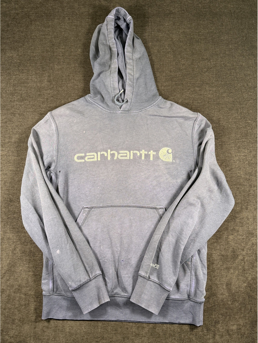 Carhartt Hooded Sweatshirt Pullover Navy Blue with Logo